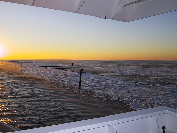 Letzte &Uuml;berfahrt von Wangerooge nach Harlesiel