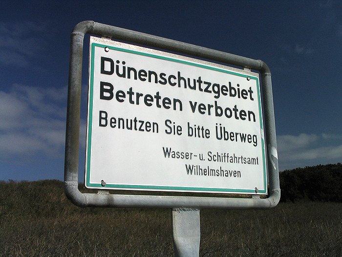 Hinweisschild des WSA