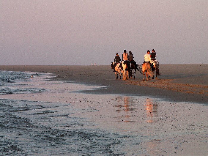 Reiter am Strand