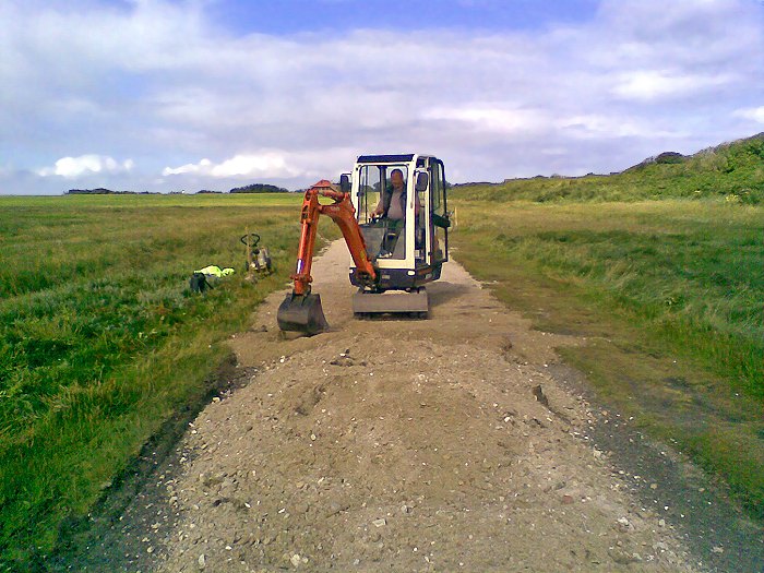 Bauarbeiten am Weg zum Ostende