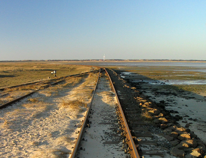 Bahngleise nördlich des Anlegers