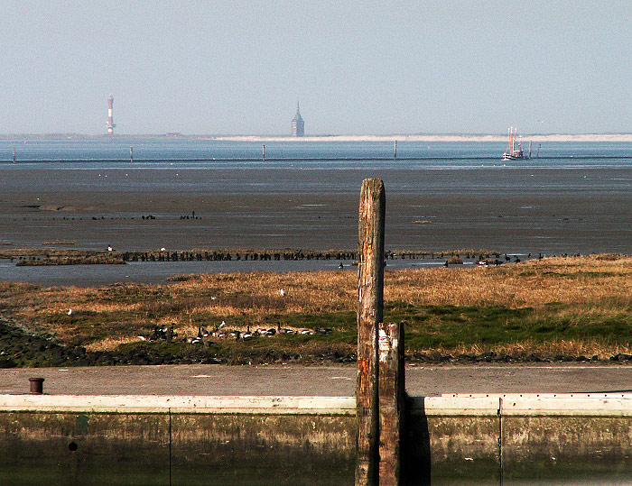 Blick von Harlesiel nach Wangerooge