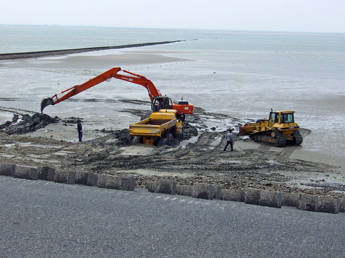 Bergung eines Dumpers