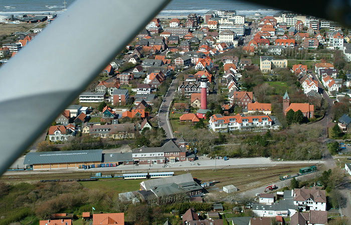 Inseldorf aus der Luft