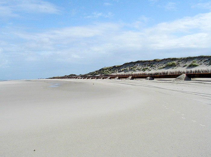 Strand mit Sp&uuml;lrohren