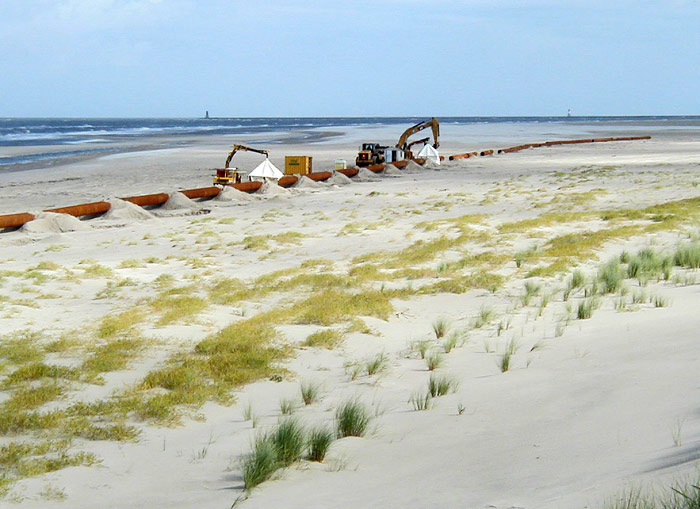 Arbeiten an den Sp&uuml;lrohren