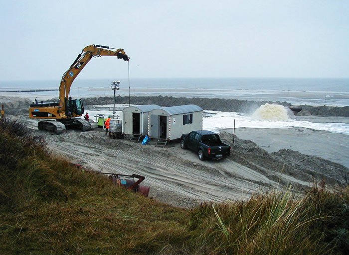 Ansicht der Spülarbeiten