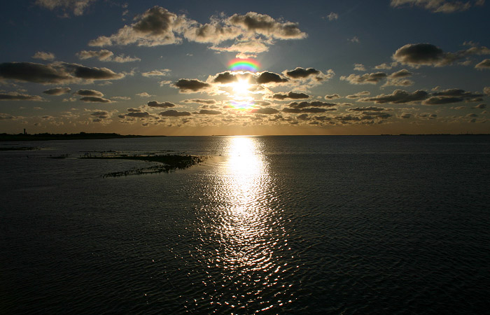 Sonnenaufgang &uuml;ber dem Watt