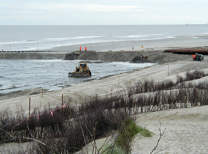 Aufsp&uuml;lung unterhalb &Uuml;berwegung Radarstation