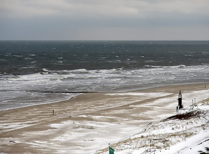 Hauptstrand im Winter
