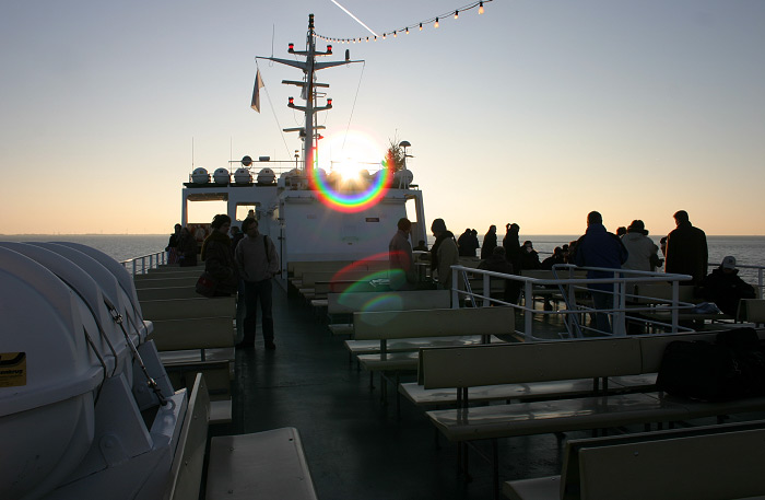An Deck der MS &raquo;Wangerooge&laquo;
