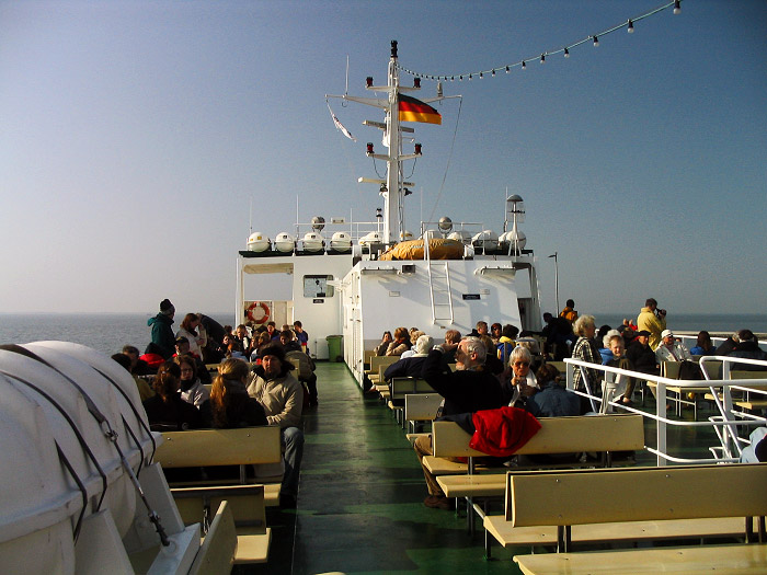 An Bord der MS &raquo;Wangerooge&laquo;