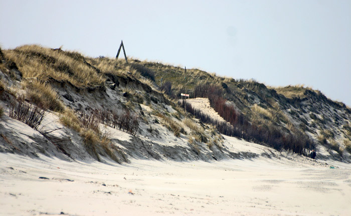 Abbruchkante an der D&uuml;nenkette