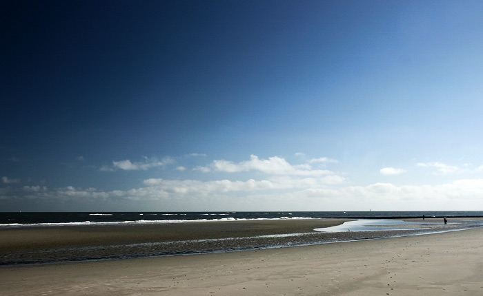 Niedrigwasser-Strand