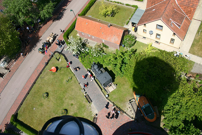 Vom Leuchtturm nach unten geschaut