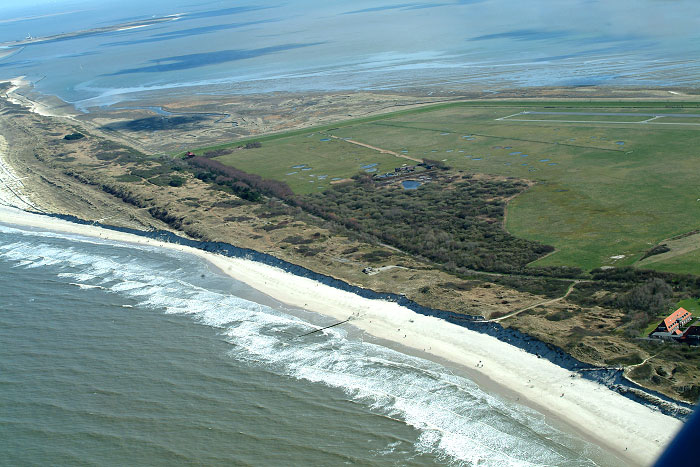 Luftaufnahme von den Dünen