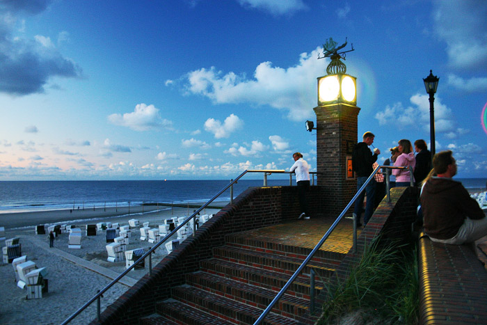 Uhrtreppe in der Abendd&auml;mmerung