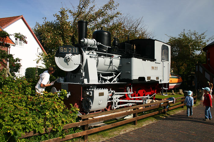Neuanstrich der Dampflok