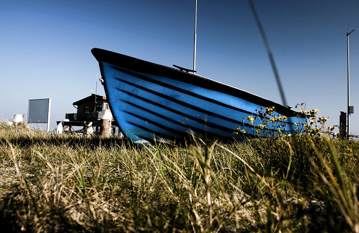 Boot auf dem Trockenen