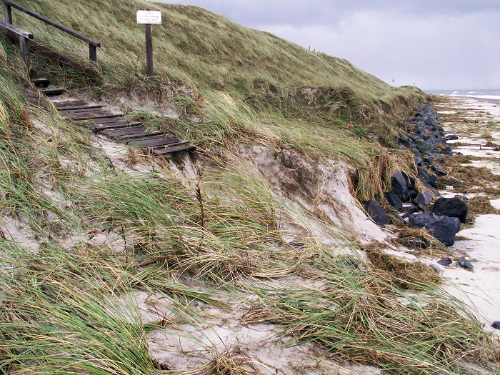 Sturmflutsch&auml;den an den D&uuml;nen