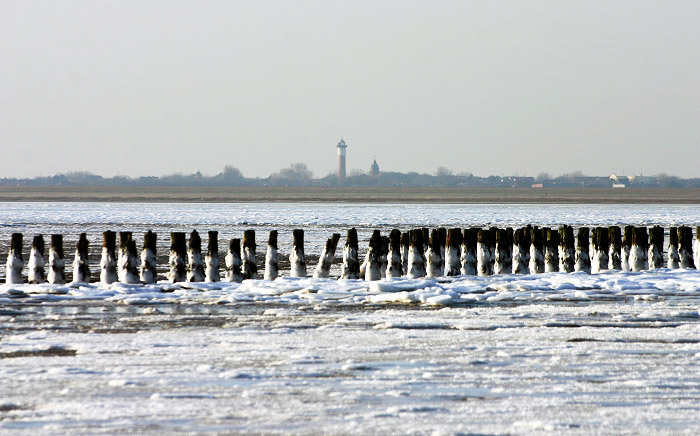 Blick vom Ostende zum Dorf