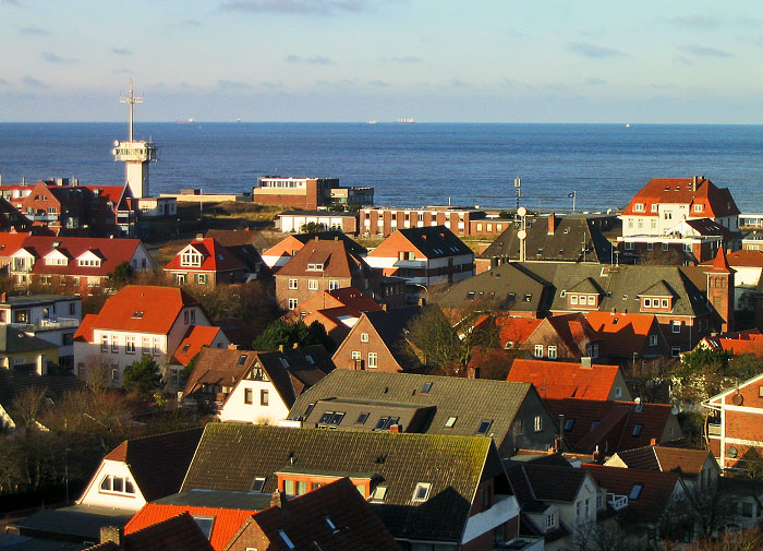 Nordwestliches Inseldorf vom Leuchtturm aus gesehen