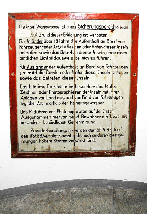 Tafel aus dem II. Weltkrieg