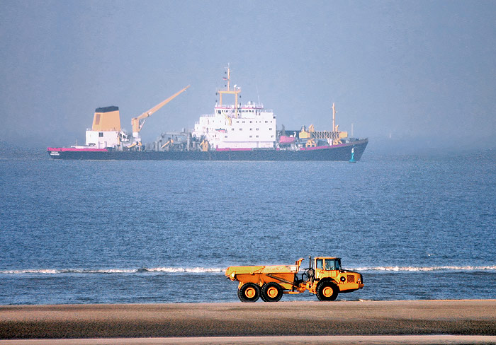 Dumper und Saugbagger