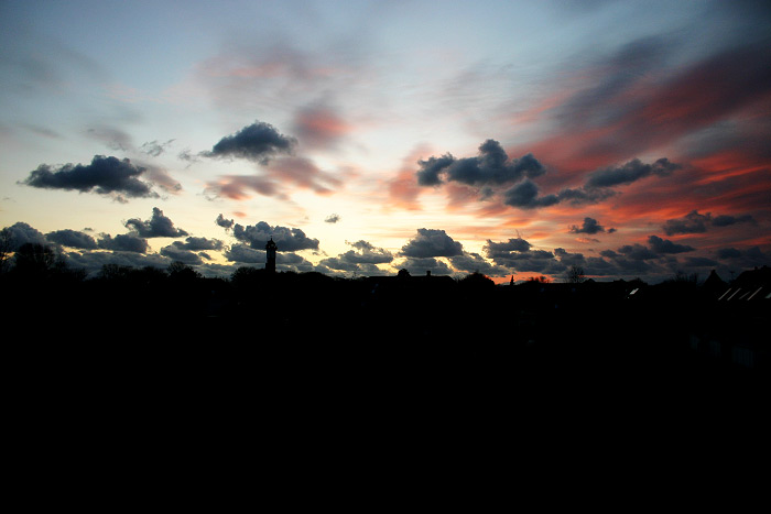Abendstimmung in den Siedlerstra&szlig;en-D&uuml;nen
