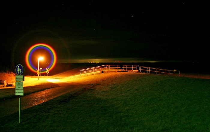 Deichschart bei Nacht