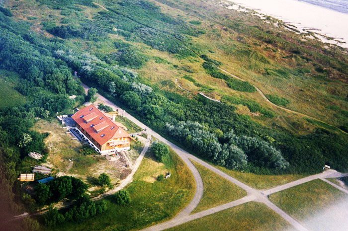 Neudeich und die Nordostdünen aus der Luft betrachtet