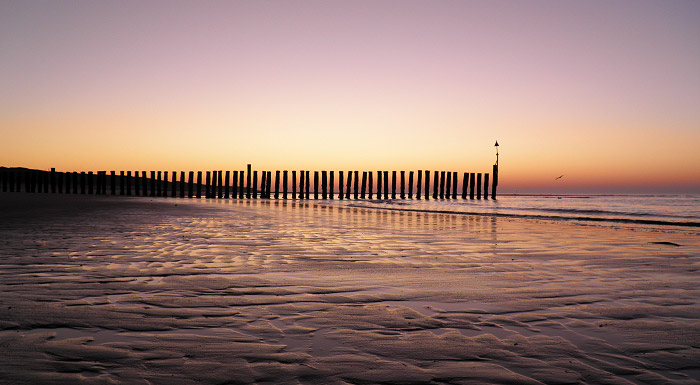 Surfstrand im Abendlicht