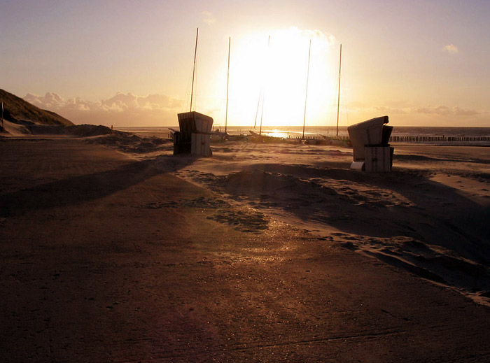 Surfstrand im Abendlicht