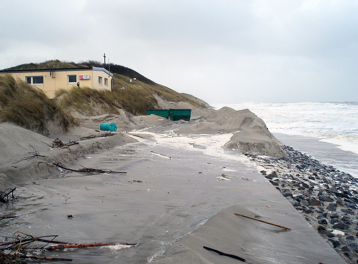 Surfstrand w&auml;hrend der Sturmflut