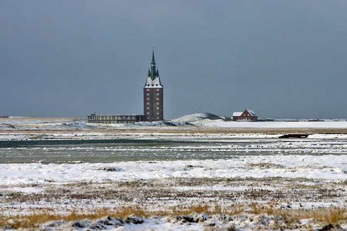 Westturm durchs Teleobjektiv gesehen