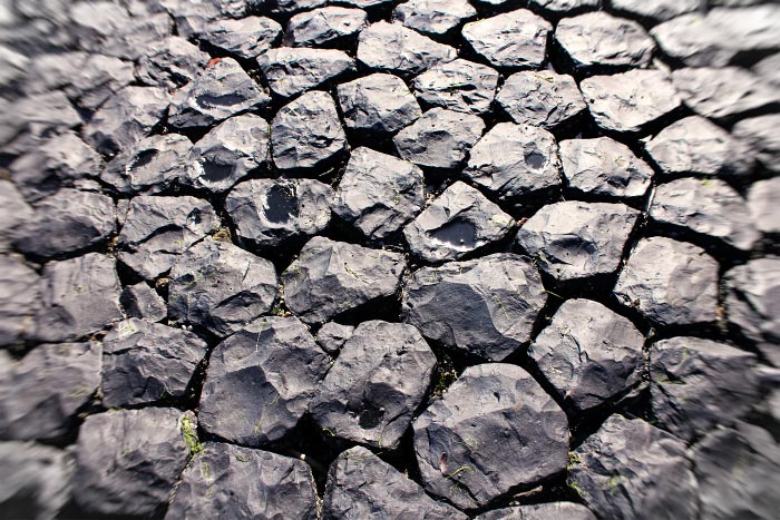 Basalts&auml;ulen der Buhne &raquo;U&laquo;