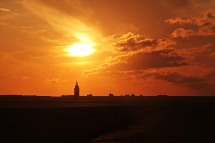 Sonnenuntergang &uuml;ber dem Westdorf