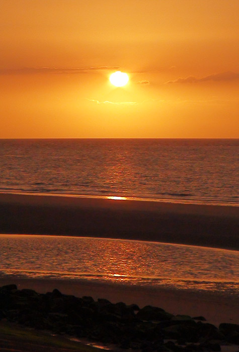 Sonnenuntergang am Nordwest-L&auml;ngswerk