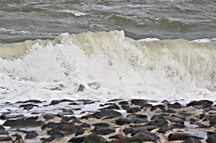 Brandende Nordseewelle