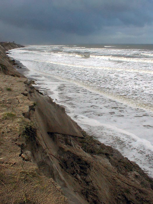 Abbruchkante an den Nordostd&uuml;nen