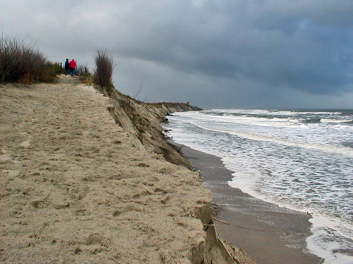 Nordostd&uuml;nen w&auml;hrend des Sturms
