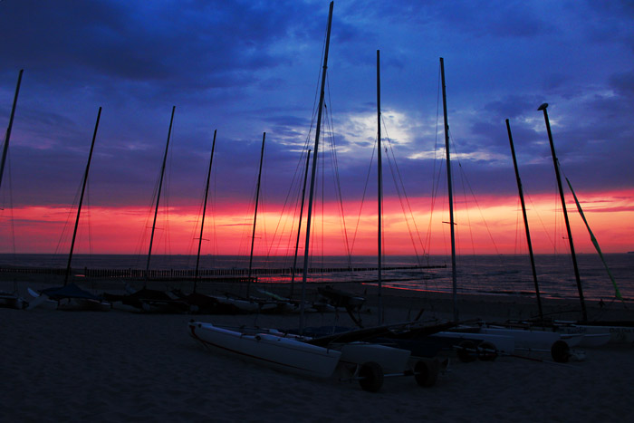 Surfstrand nach Sonnenuntergang