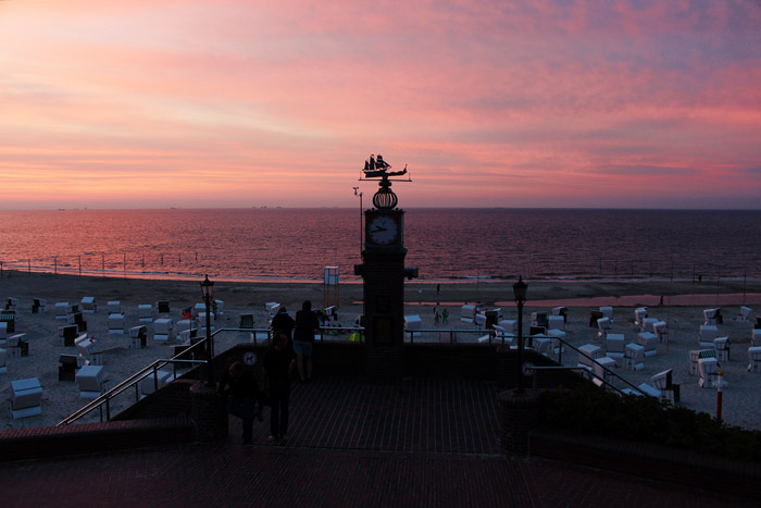 Abendrot am Hauptstrand