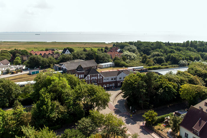 Bahnhof vom Leuchtturm aus gesehen