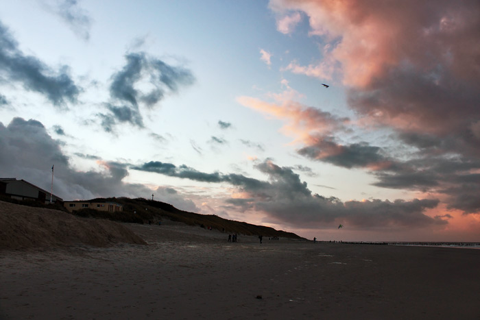 Abendstimmung am Surfstrand
