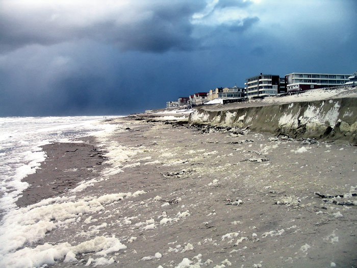 Wolken über dem Hauptstrand