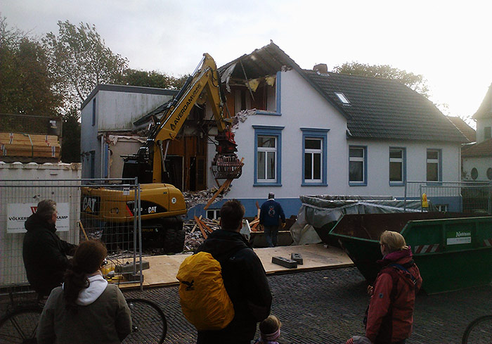Abbrucharbeiten am Haus Oldenburg