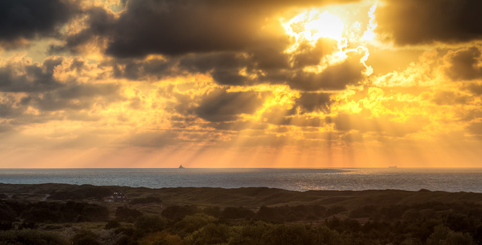 Abendhimmel vom Leuchtturm aus gesehen