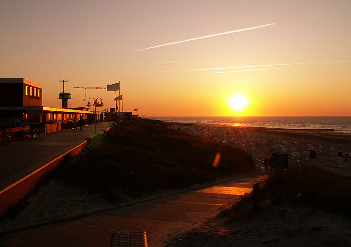Sonnenuntergang an der Promenade