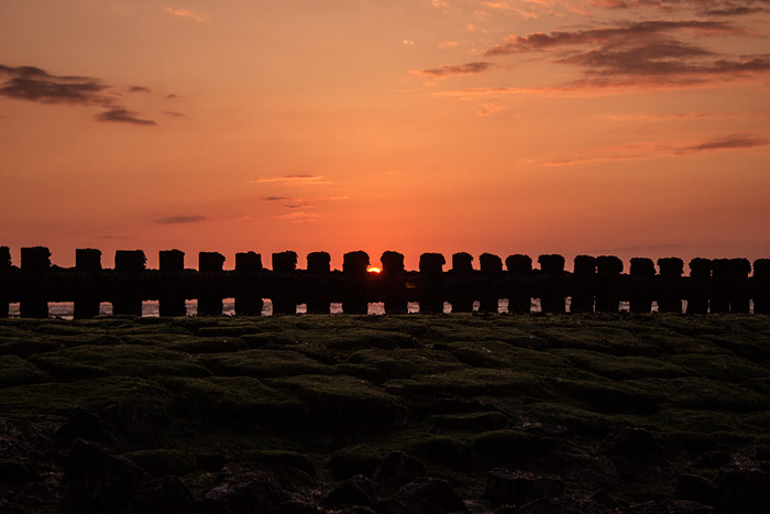 Buhne M kurz vor Sonnenuntergang